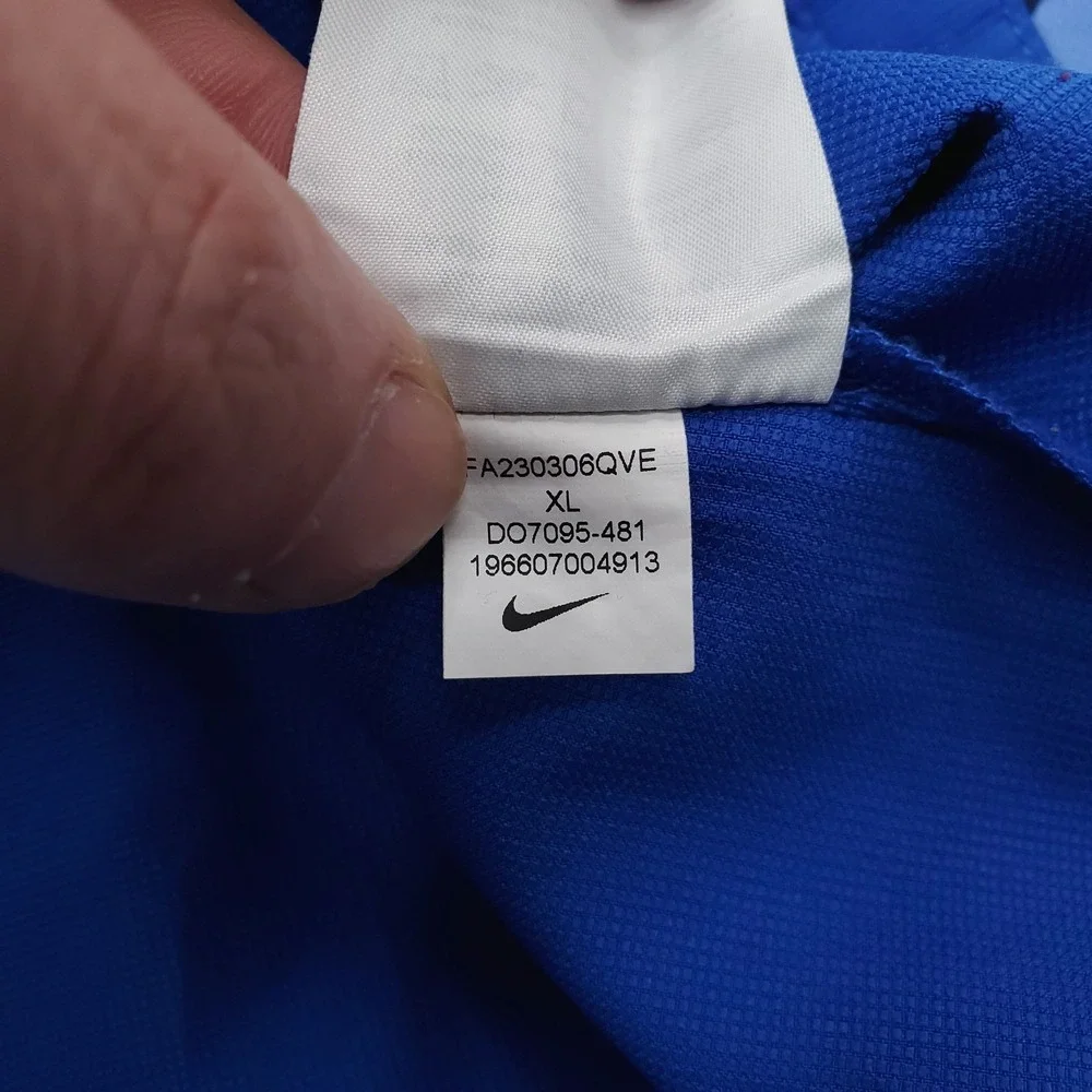 Nike Jacket Boys Extra Large Blue Woven Colorblock Lightweight Windbreaker Shell